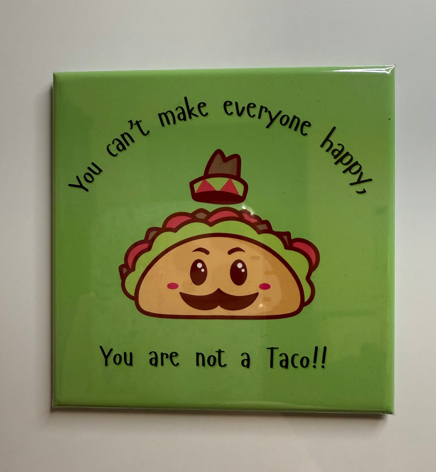 3x3 Funny Magnet - Taco